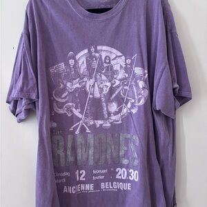 Purple Ramones Graphic T-Shirting